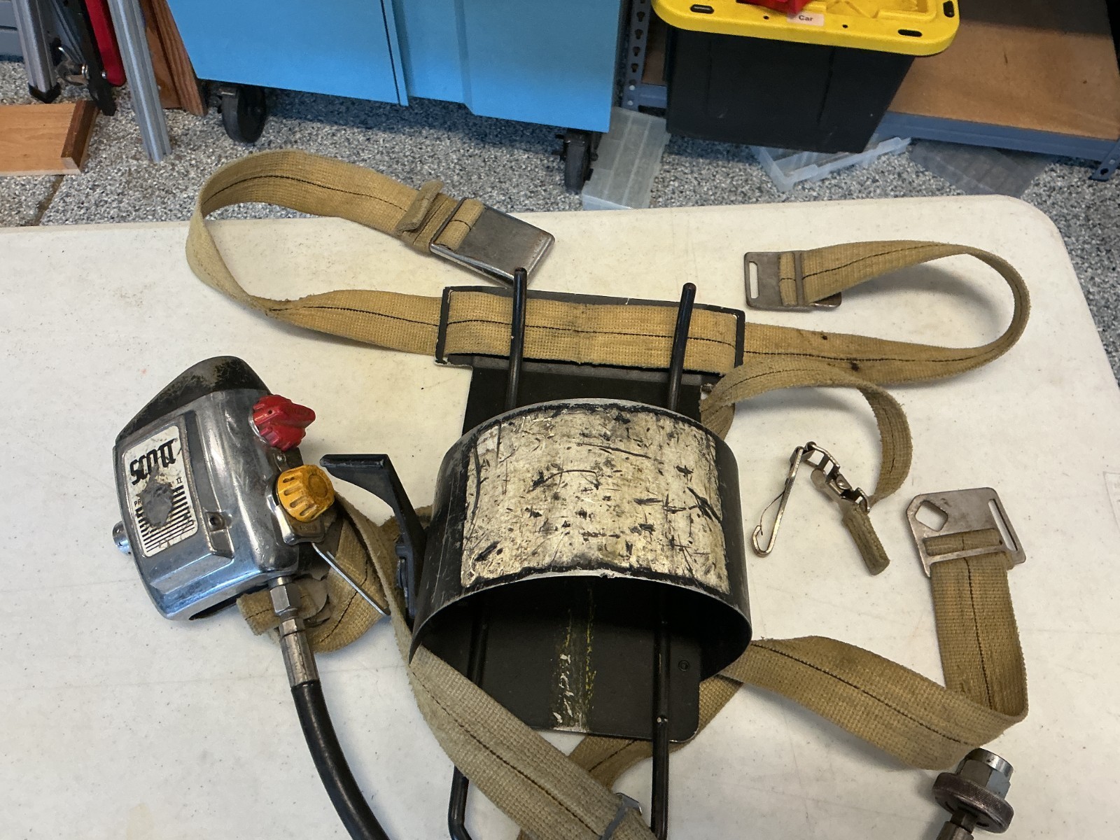 Vintage Scott Air-PAK Bottle Holder Harness & ATO Regulator