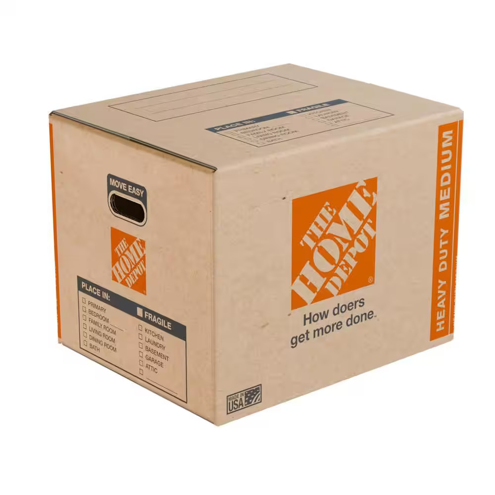 Medium Heavy Duty Moving, Shipping, Packing Box with Handles (10 Pack)