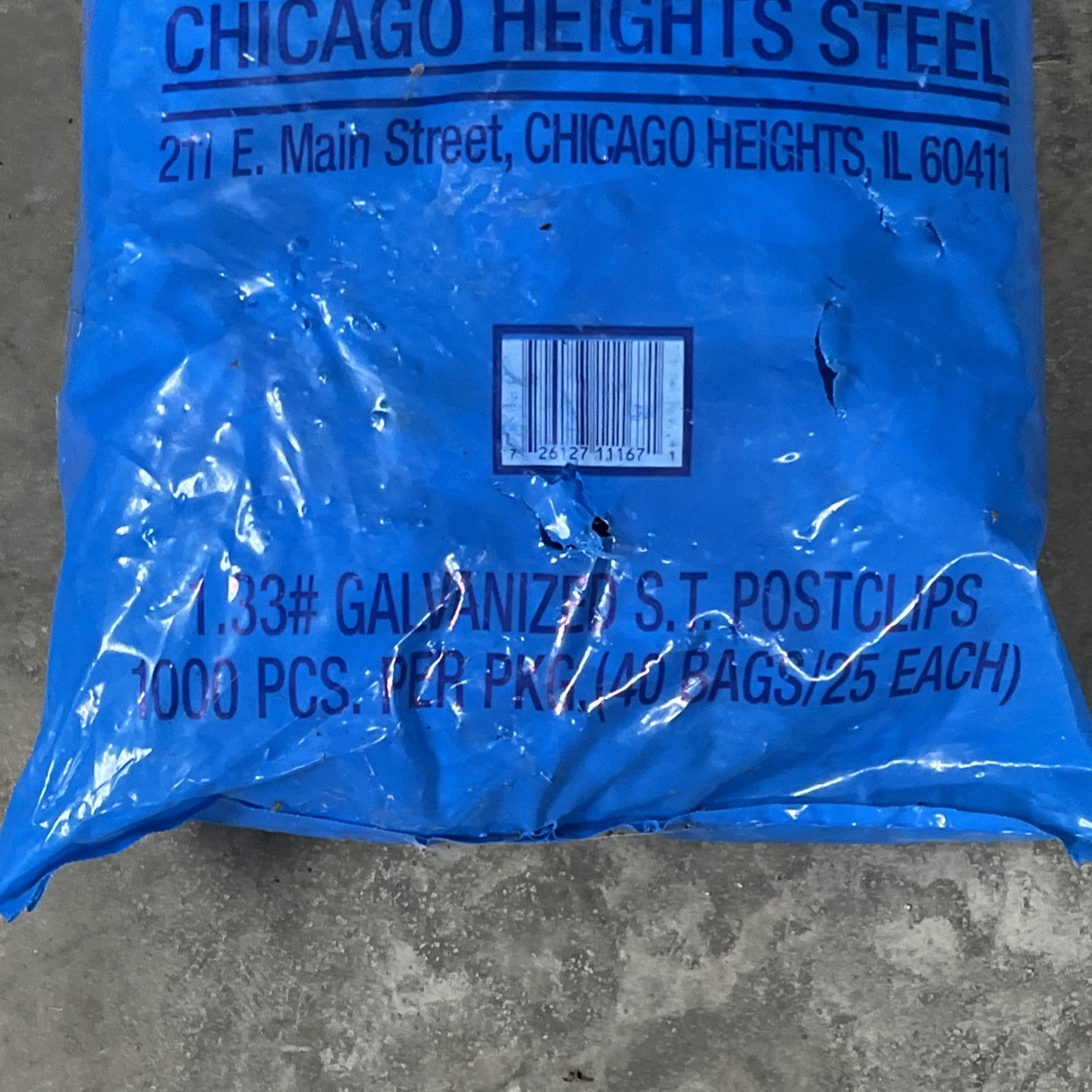 Chicago Heights Steel 1000 T-Post Fence Clip Fastener Galvanized Steel Heavy Dut