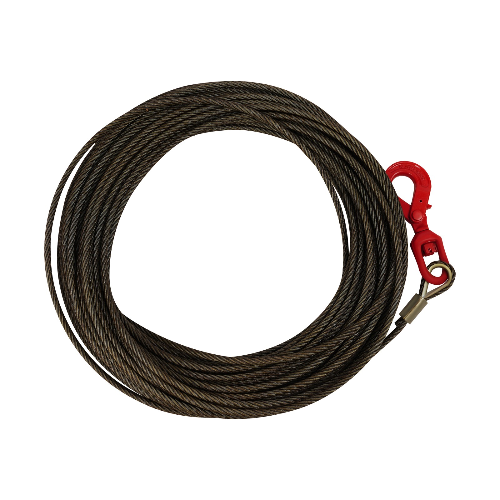 Wire Rope Winch Cable,Carbon Steel 3/8″x150ft Winch Cable with Self Locking Hook