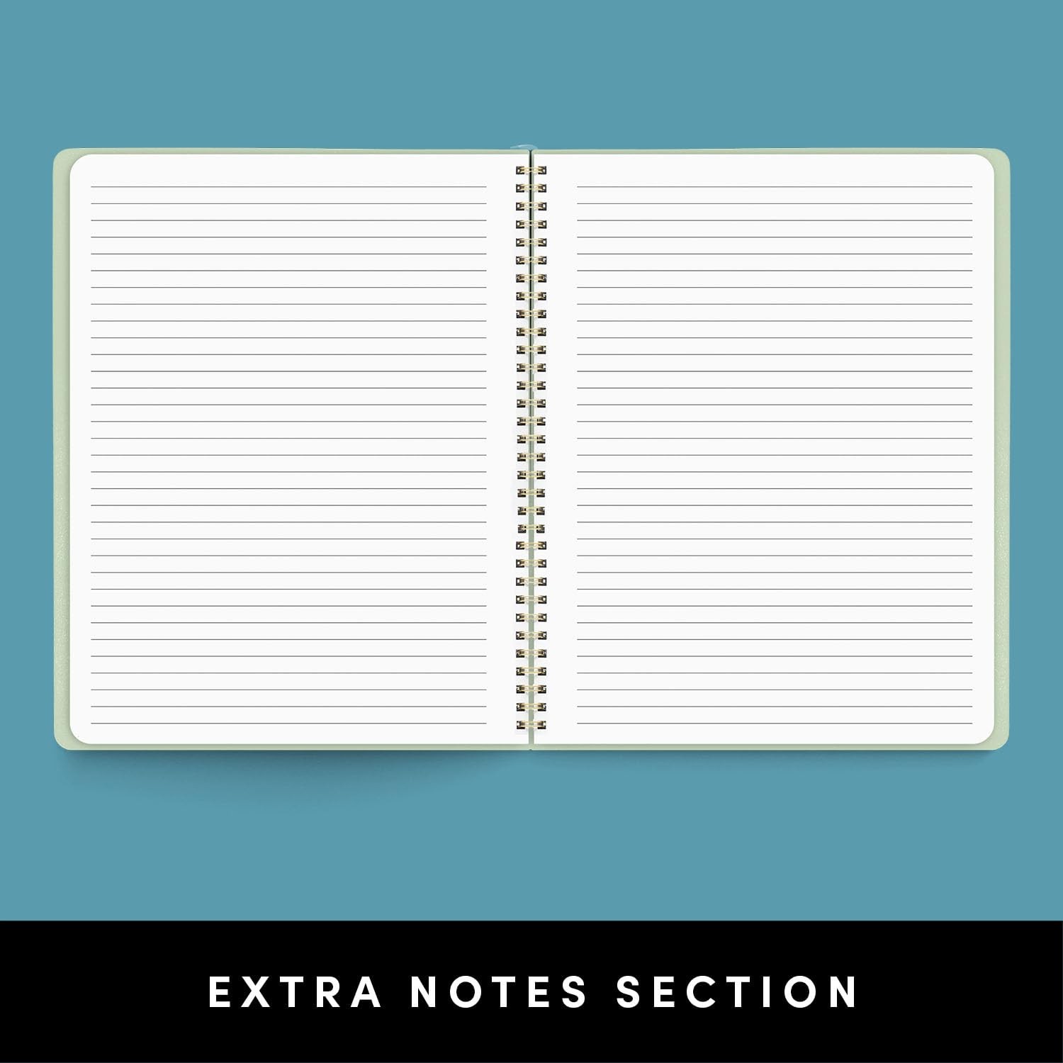 PAPERAGE 2 Year Monthly & Yearly Planner, 8.63 inches x 11 inches, Sage Green