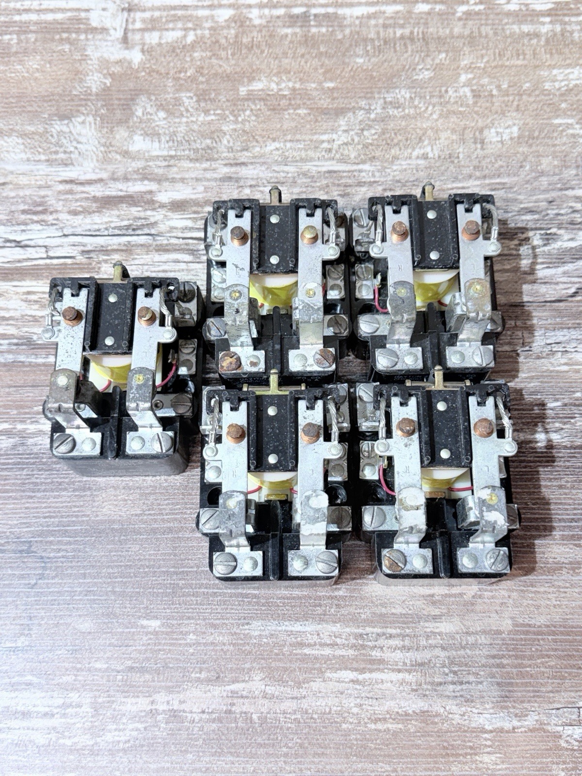 5 New Dayton 5X847 General Purpose Power Relay Surface Mounted NO BOX Some Wear
