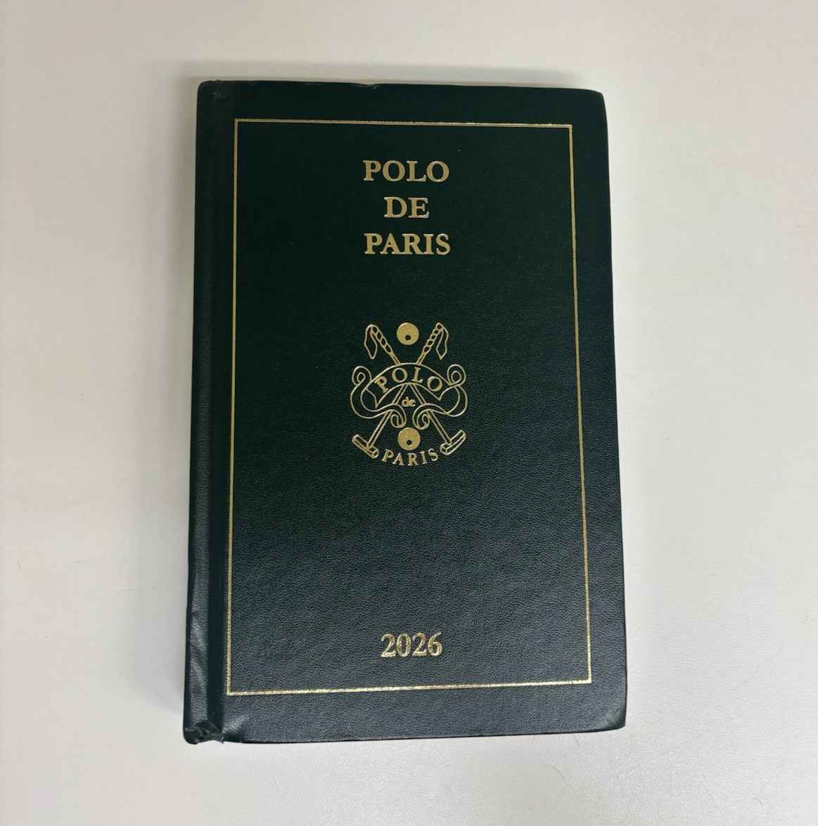 Polo de Paris 2026 Pocket Daily Planner, Black Faux Leather Organizer Book