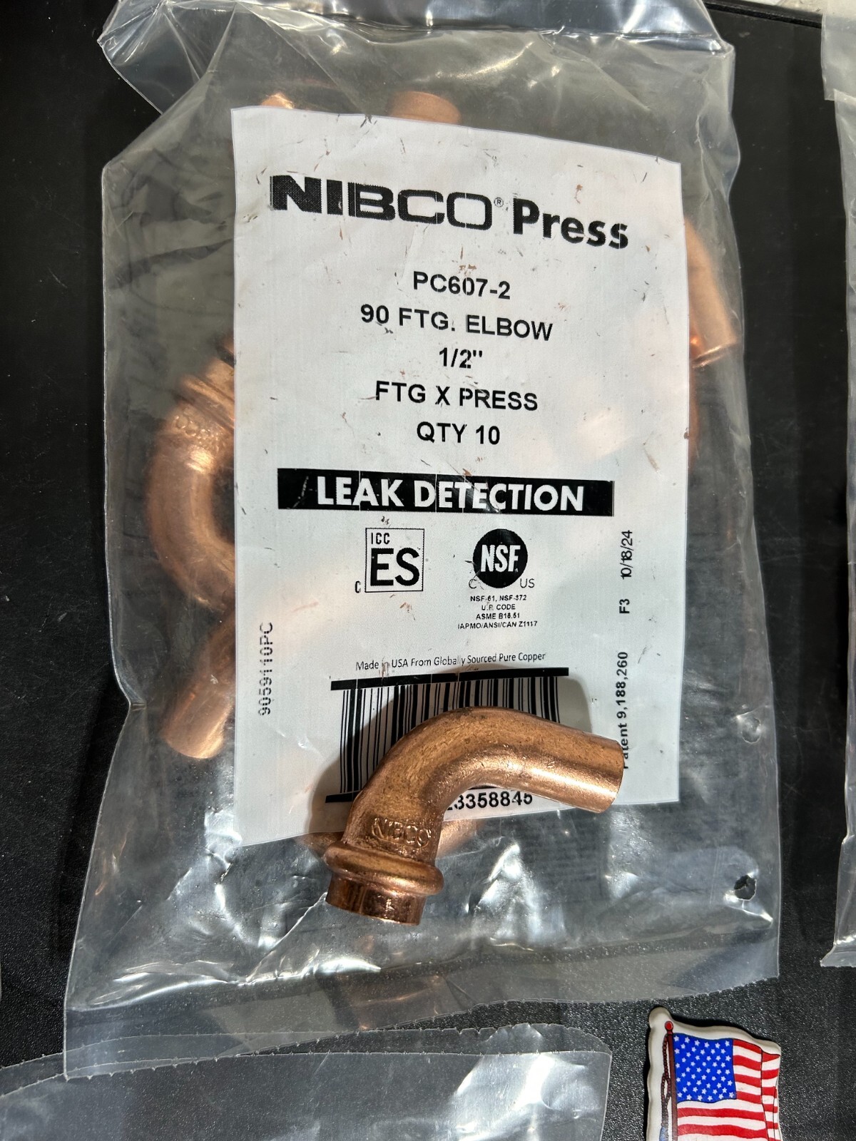 80 – NIBCO VIEGA PROPRESS COPPER FITTINGS 1/2″ PRO PRESS MADE IN USA