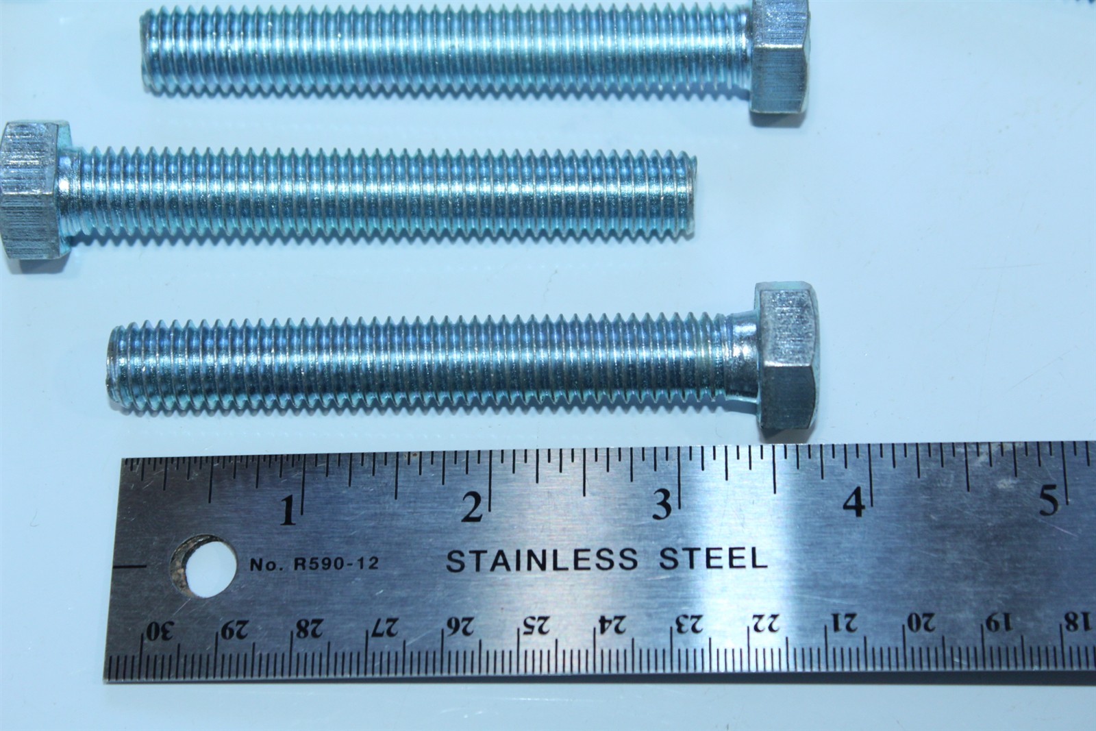 Full Threaded Bolts 3-1/4″ x 12mm Lot of 20 With Nuts