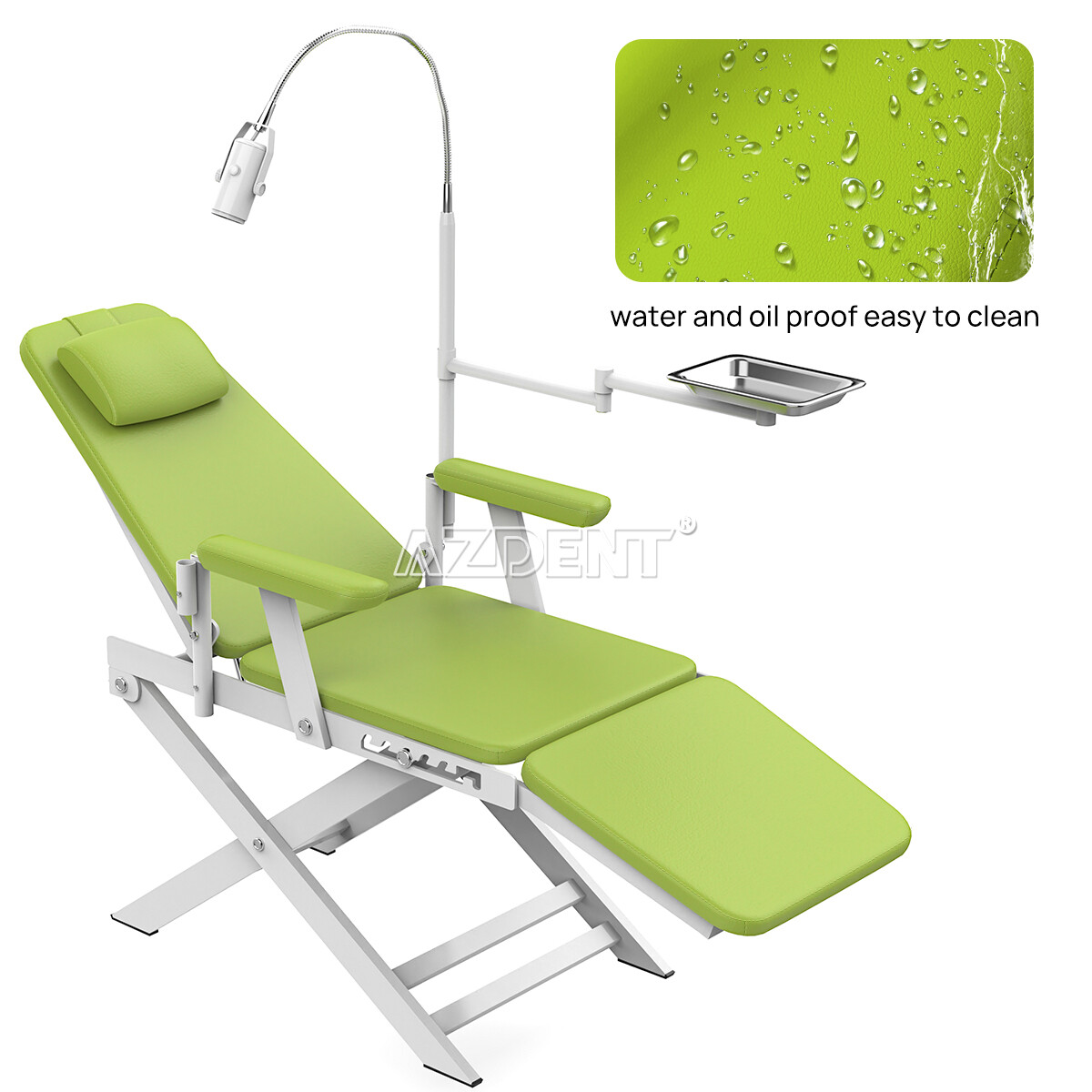 Unidad de entrega dental portatil móvil compresor de aire/silla plegable 4hoyo