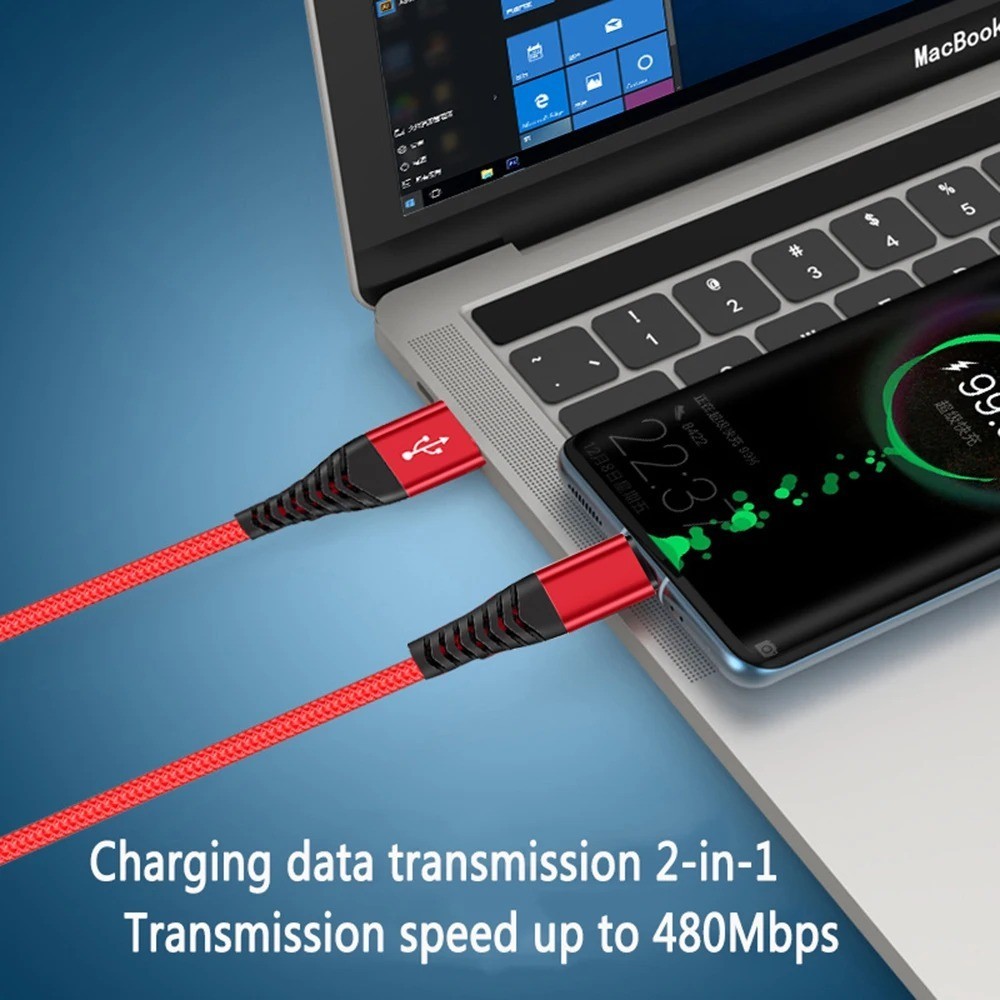 Type C Charger Cable Fast Charging Cord USB A to USB C Cell Phone