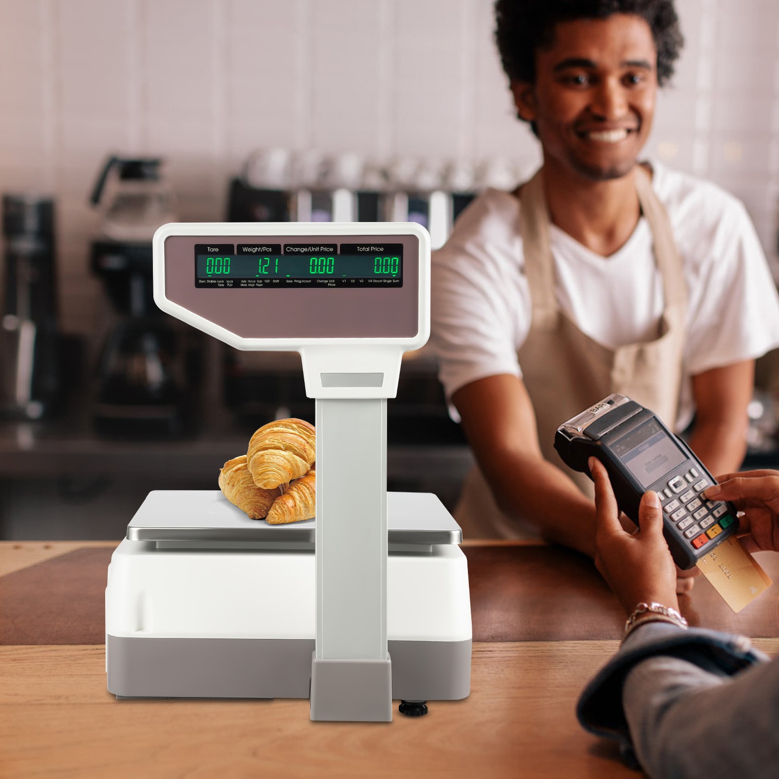 Commercial Digital Price Computing Scale with Thermal Label Printer Supermarket