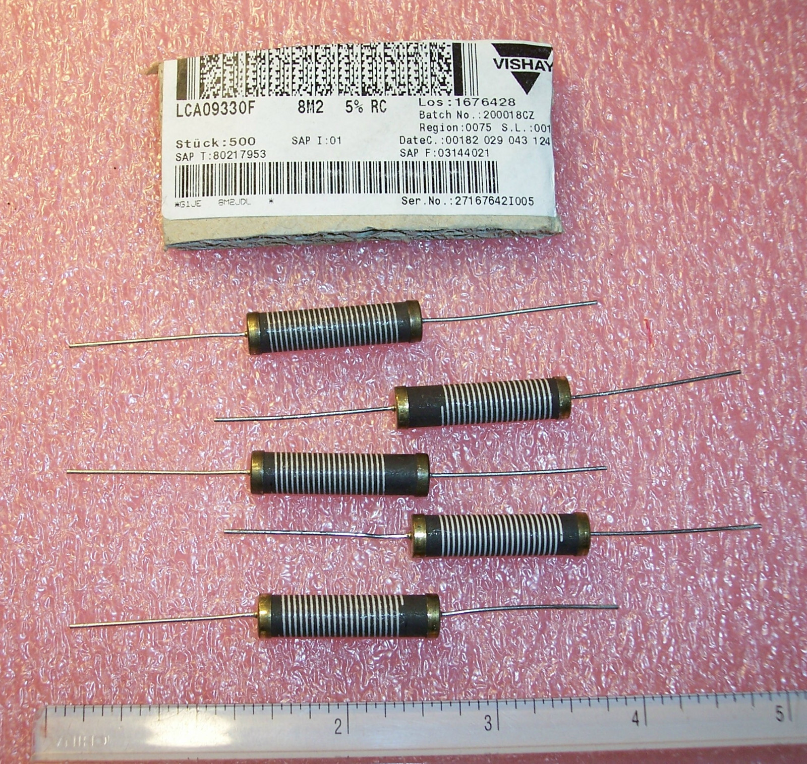 QTY (10) 8.2 Meg Ohm 2W 5% OIL-PROOF CARBON FILM RESISTORS 1KV LCA0933OF-8M2-5%