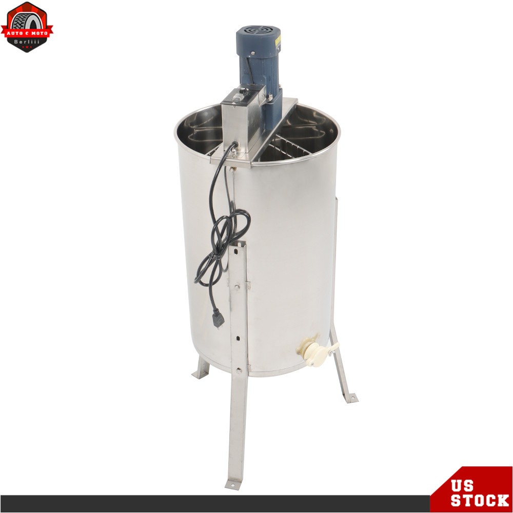 3 Frames Electric Honey Extractor Stainless Steel Power Extractor 1300RPM 140W