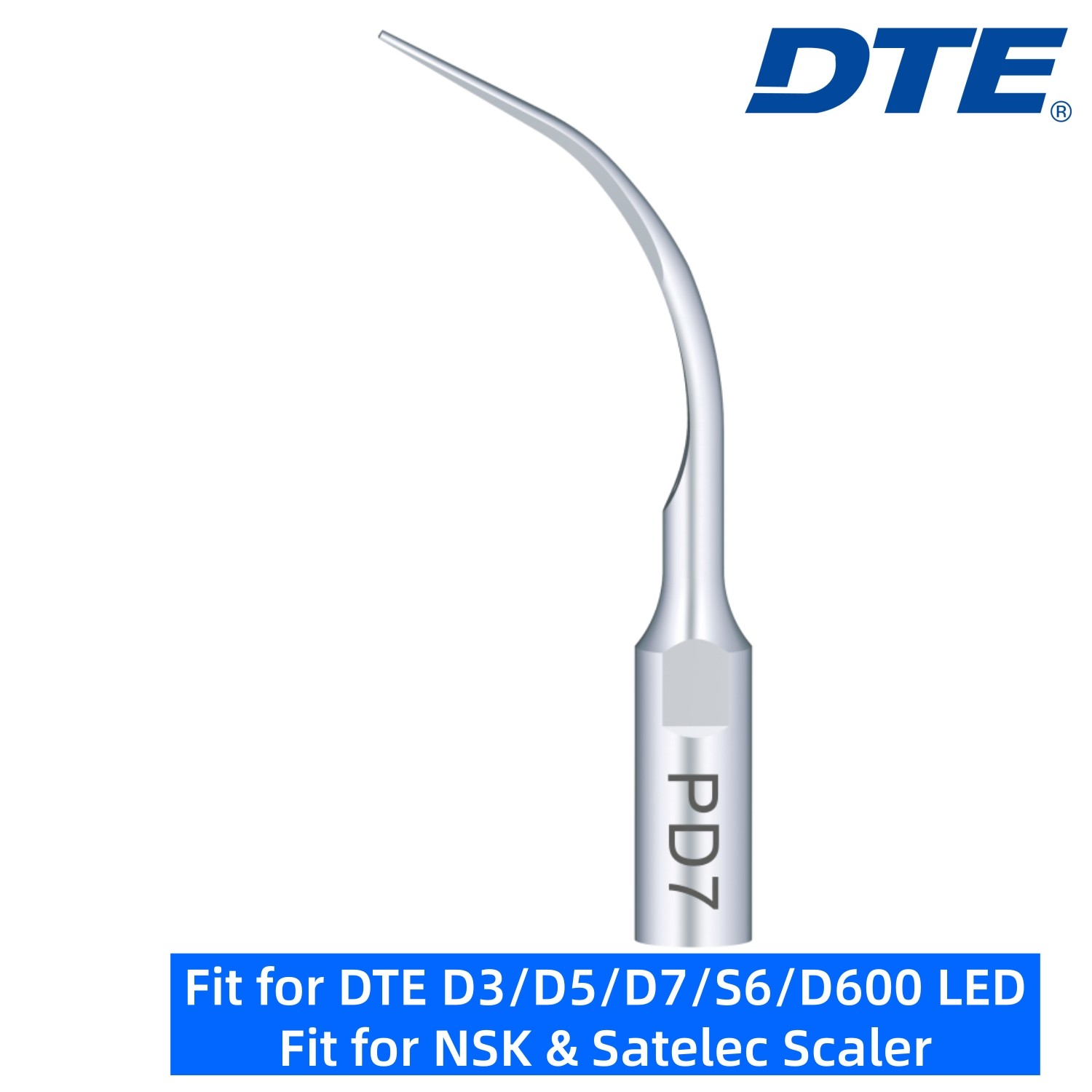 DTE Dental Ultrasonic Scaler Tips PD7 5pc/pk Fit for DTE NSK & Satelec Scaler