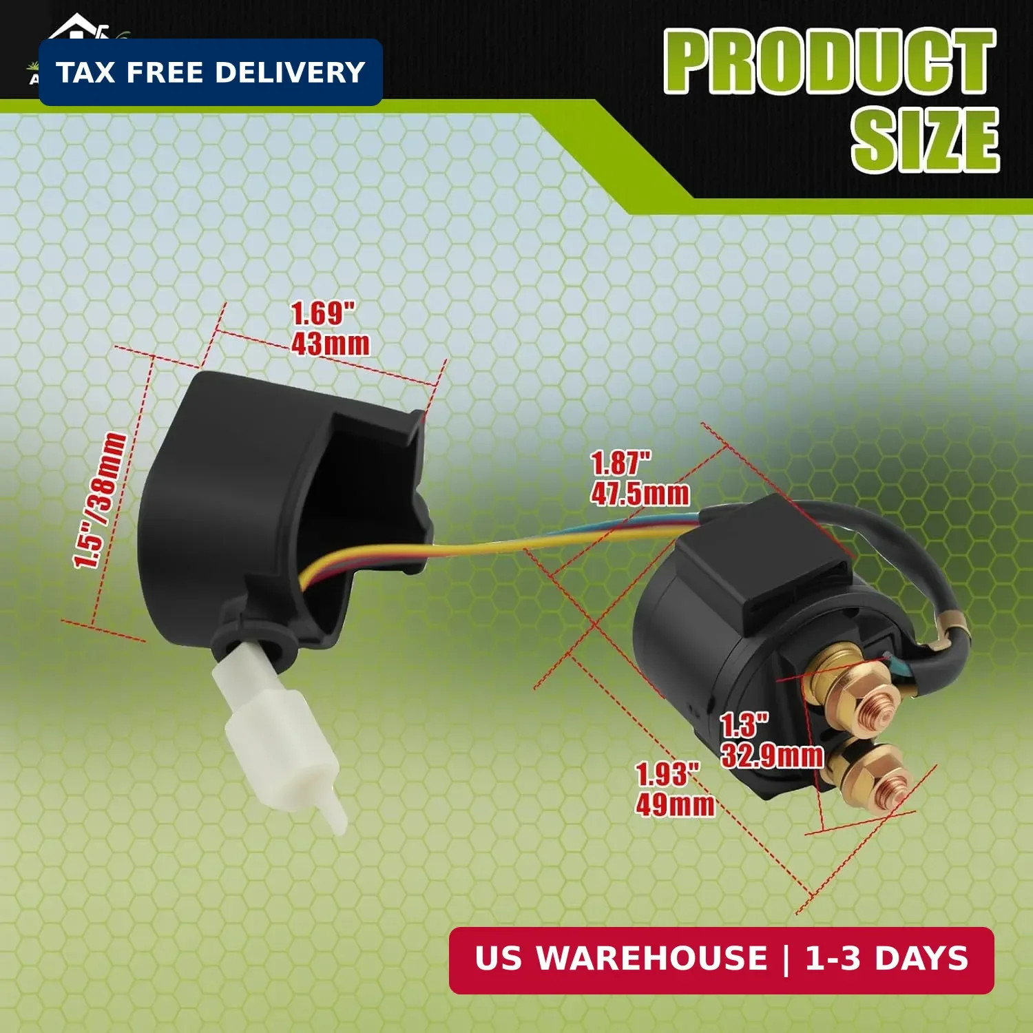 Solenoid Starter Relay for 4-Stroke 50cc 70cc 90cc 100cc 150cc 200cc 250cc ATV 4