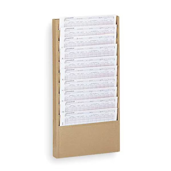 Mfg Literature Rack 10 Compartments, 13-1/4″W x D Gray 406-95 Mfg 406-95