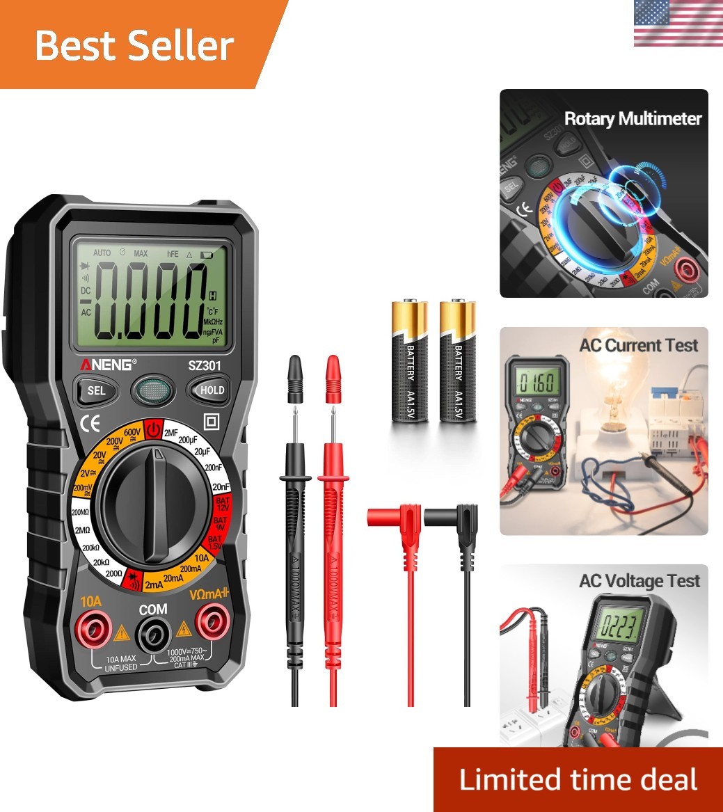 Multifunctional Digital Multimeter with Case – Safe Electrical Testing Solution