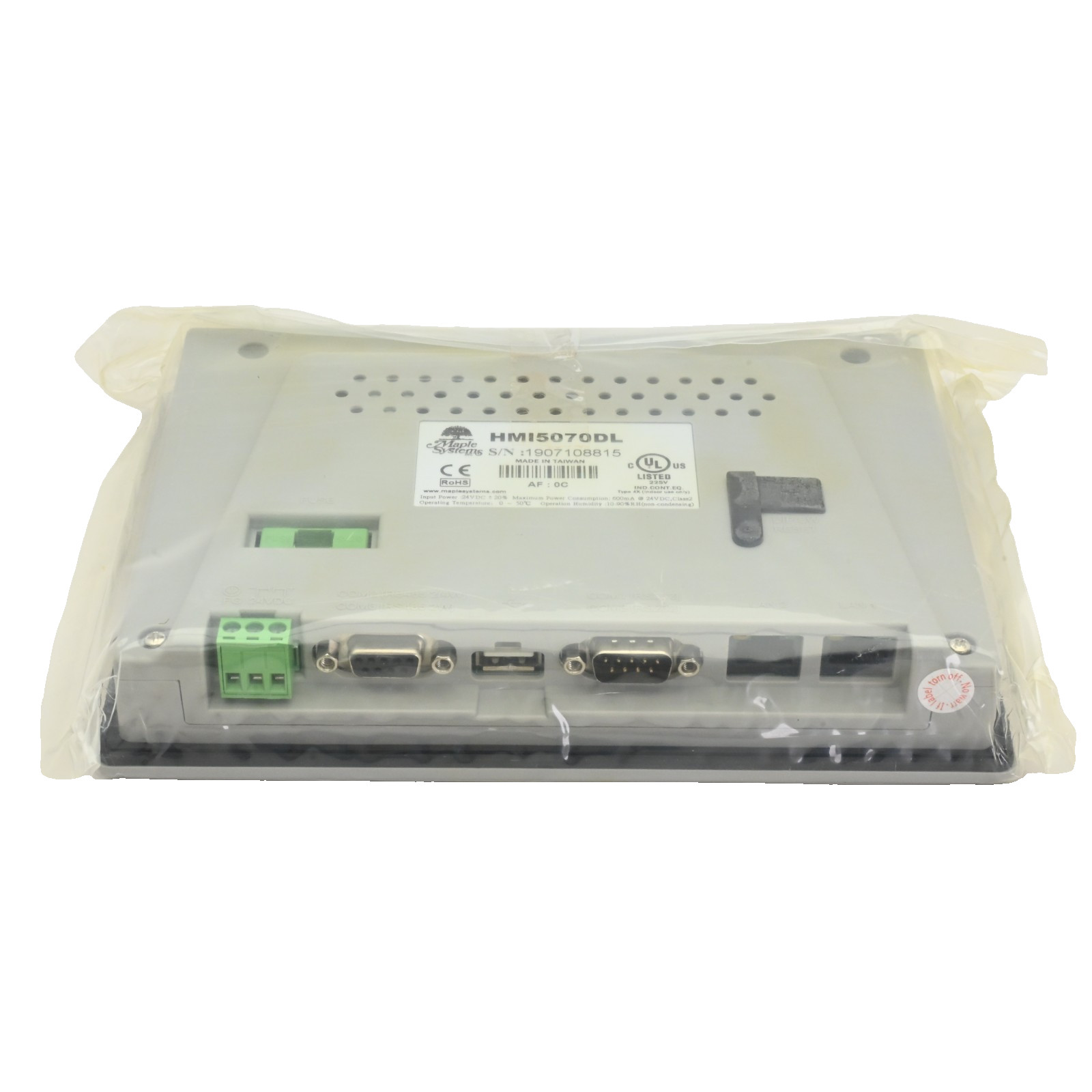 Maple Systems HMI5070DL Operator Interface 24VDC 600mA