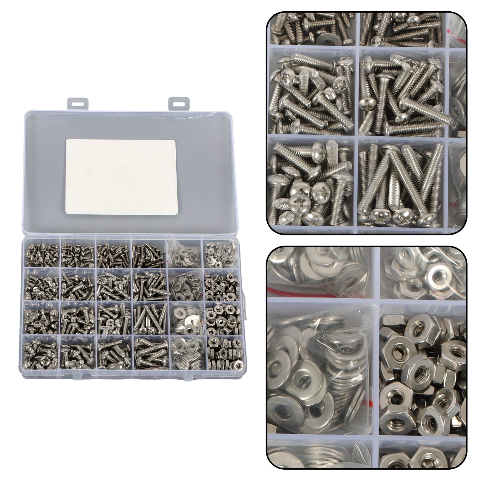 700Piece 4-40 to #10-24 Assortment, Phillips Pan Head Screws with Nuts Set