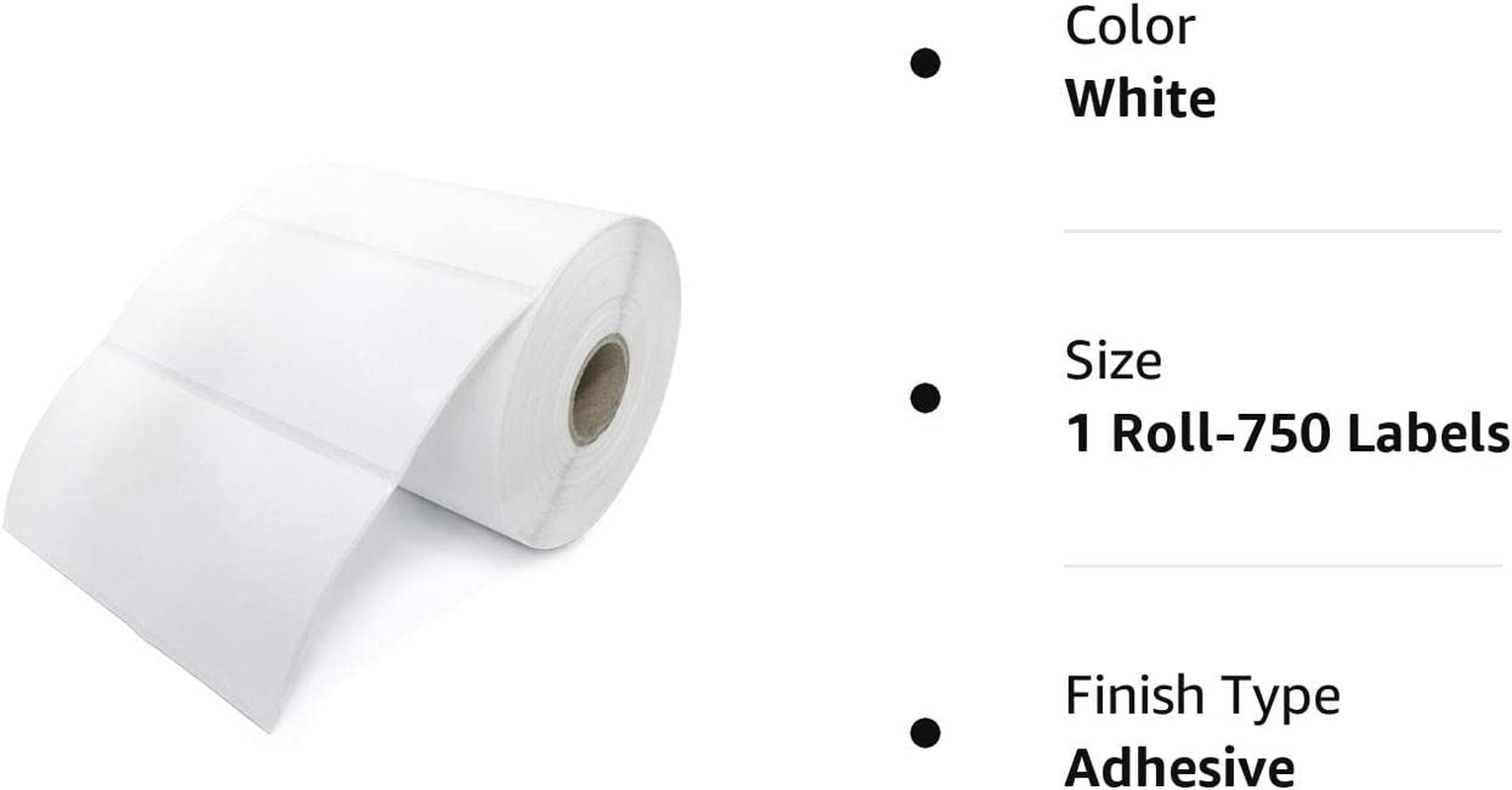 Essential 4″X2″ Direct Thermal Barcode Labels, Shipping Labels, 750 Labels of Ro
