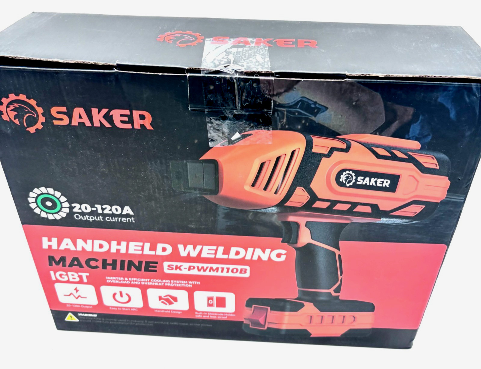 Saker SK-PWM110B Handheld Welding Machine 20-120A Orange