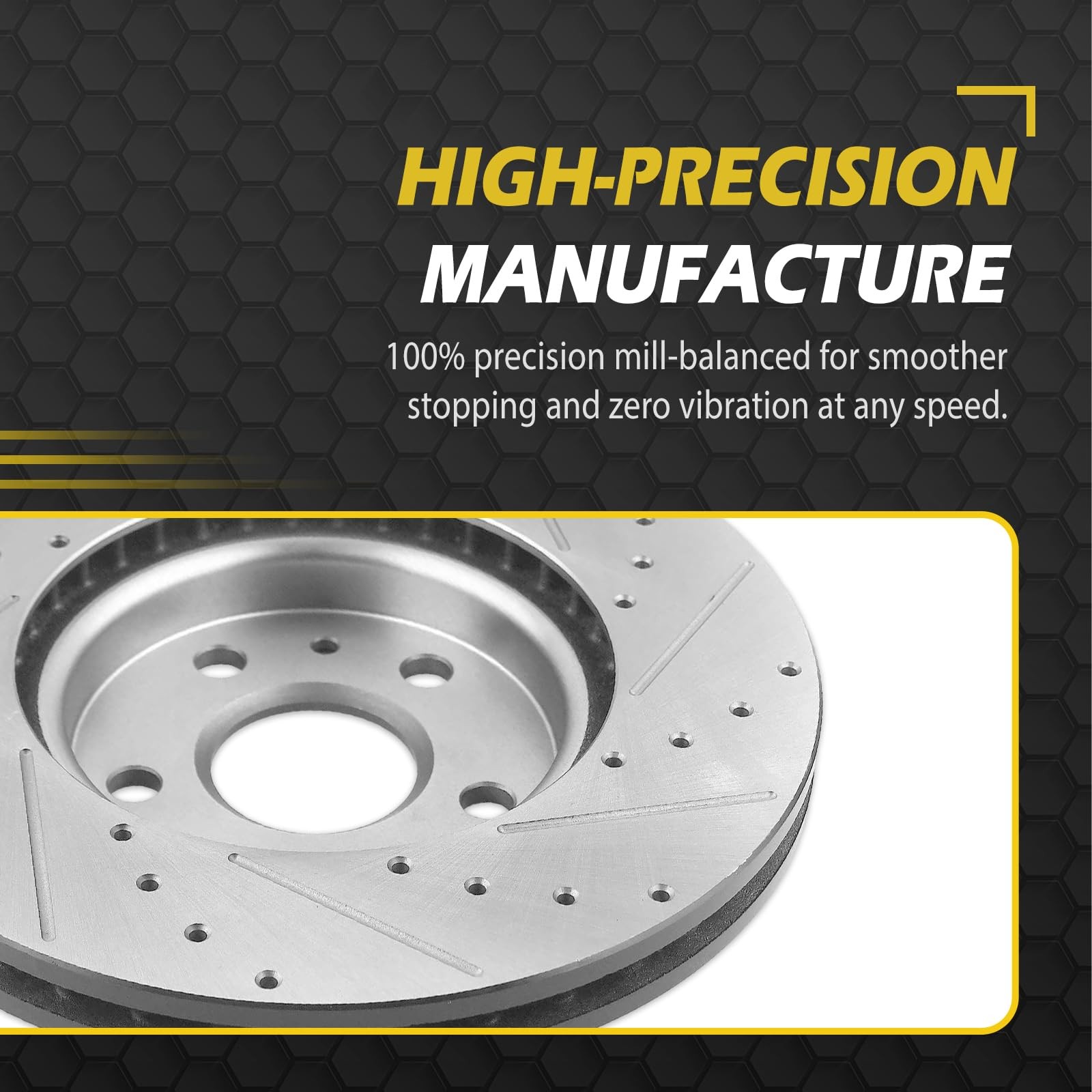 12.4 in 315mm Rear Drilled Slotted Rotors for 11-17 Buick Regal Lacrosse 55179