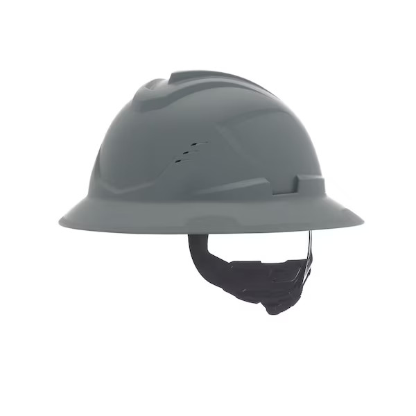 Msa Safety V-Gard C1 Full Brim, Vented, Fas-Trac III, Type 1, Class C, Gray