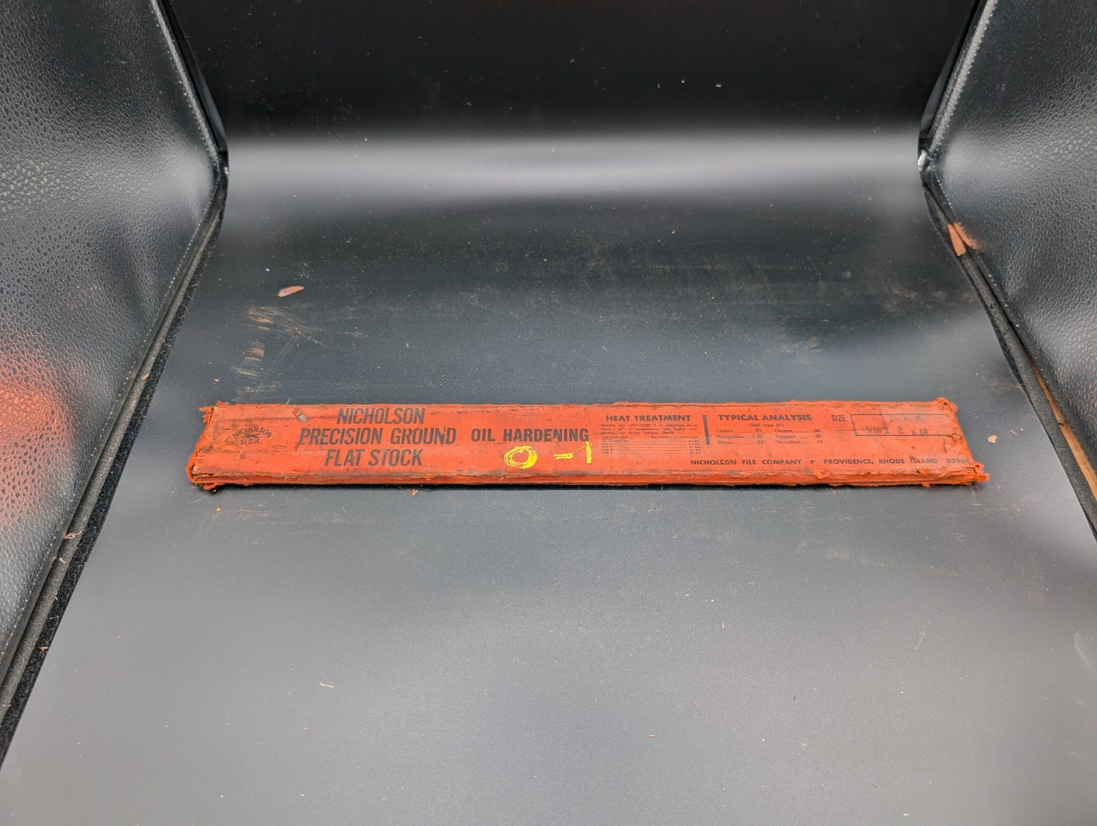 NOS Nicholson Oil Hardening Precision Ground Flat Stock 5/16″ X 2″ X 18″ Type O1