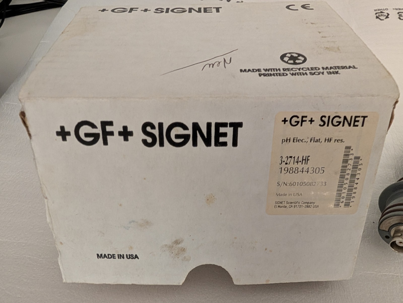 GF SIGNET 3-2714-HF pH Electrode Flat Surface pH Sensor, HF resistant
