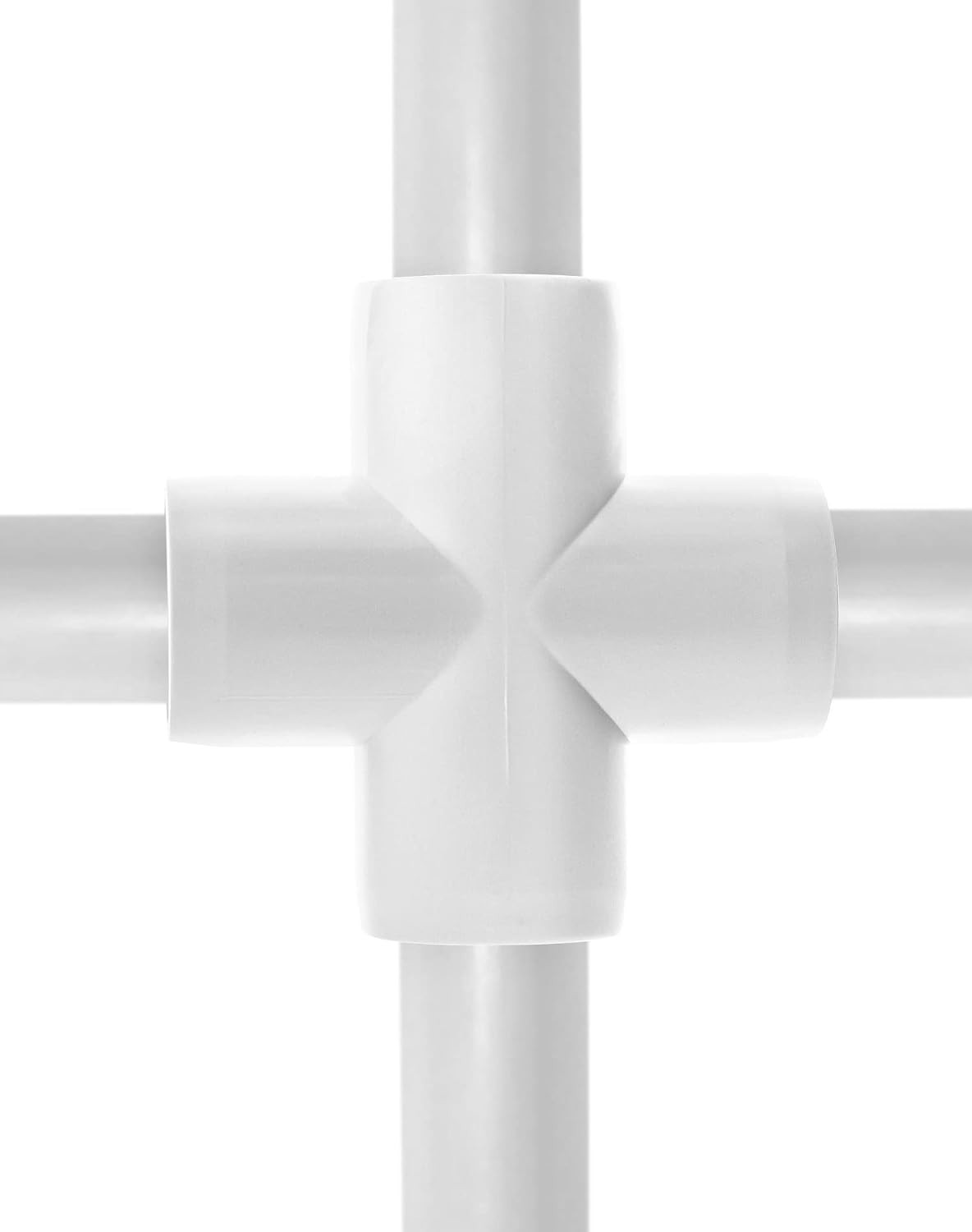 4-Way 1/2 Inch PVC Fitting – 10 Pack Furniture Grade Connectors for DIY Projects