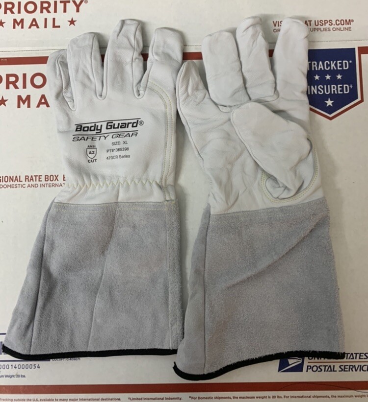 Welding Gloves Leather Goat Skin Tig Mig ANSI A2 Cut Protection S M L XL XXL