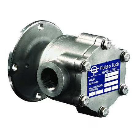 Fluid-O-Tech Lo1200cn0nv0000 Rotaryvanepmp, 1″Inletdia, Ss, For56c;143Tc