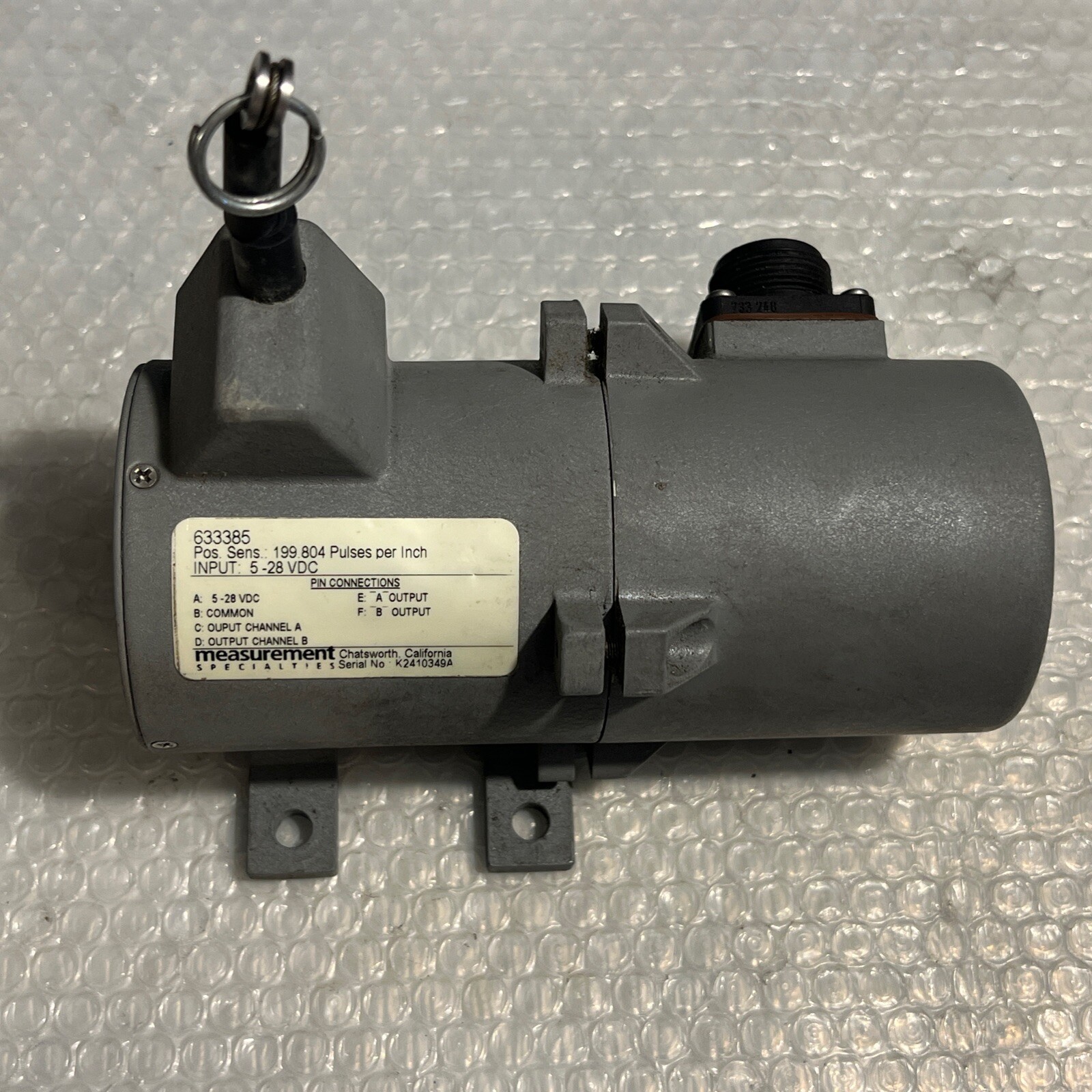 🔥MEASUREMENT SPECIALTIES 633385, POSITION SENSOR ENCODER, Used, Free Ship🇺🇸