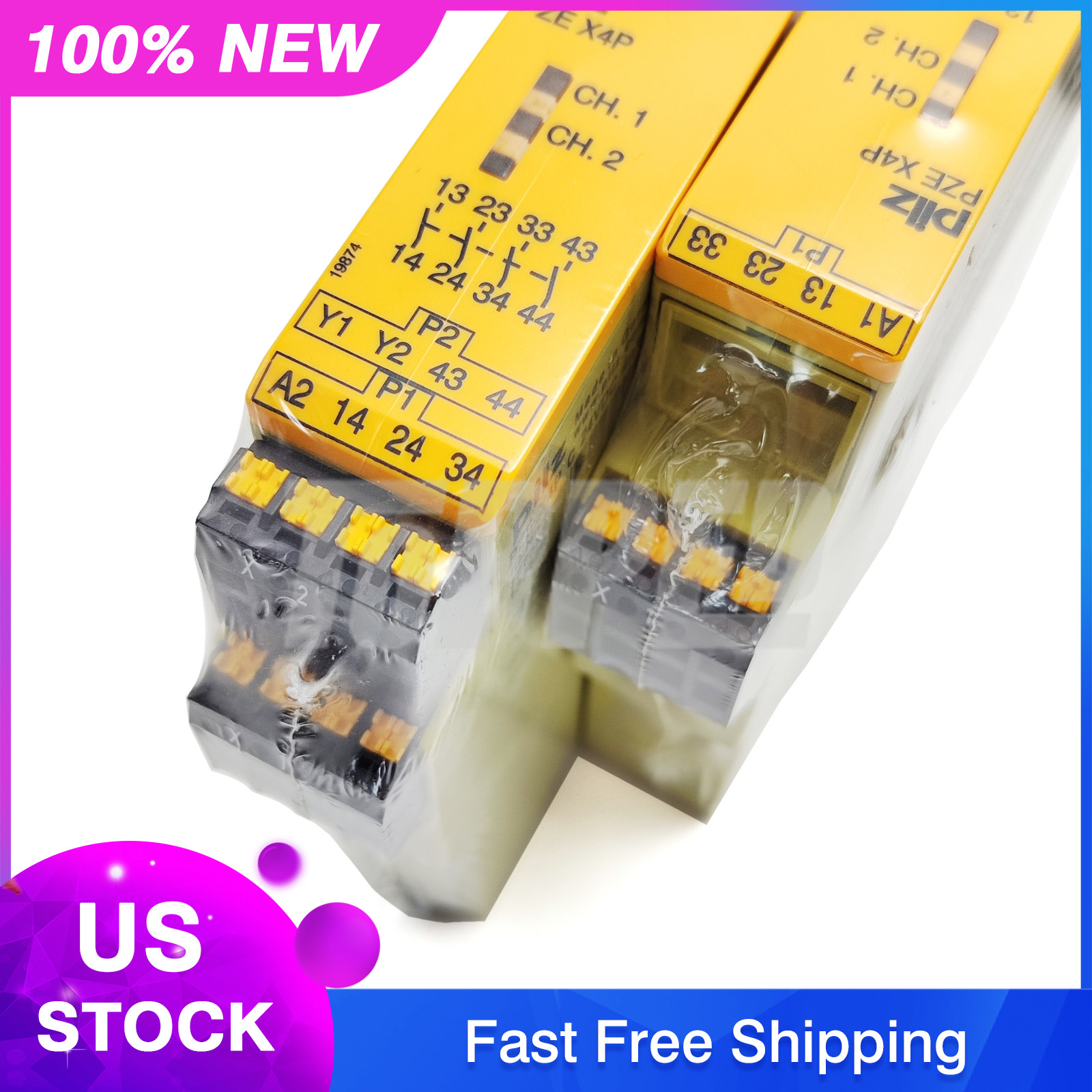 New Pilz PZE X4P C 787585 Safety Relay 24VDC 4n/o Spring-loaded Terminal