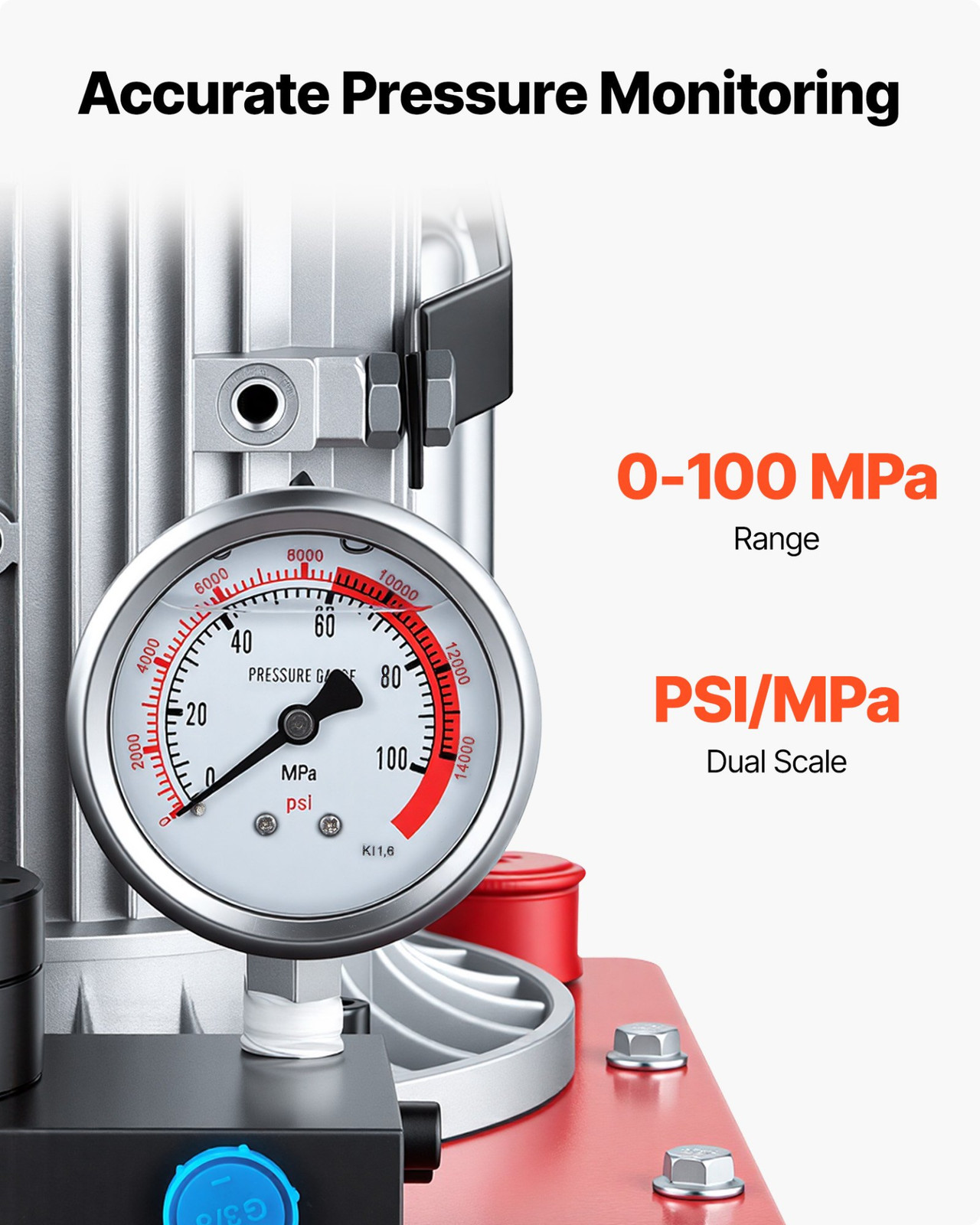 Electric Hydraulic Pump, 750W 10,000 PSI, 120V Double Acting Electric Driven Hyd