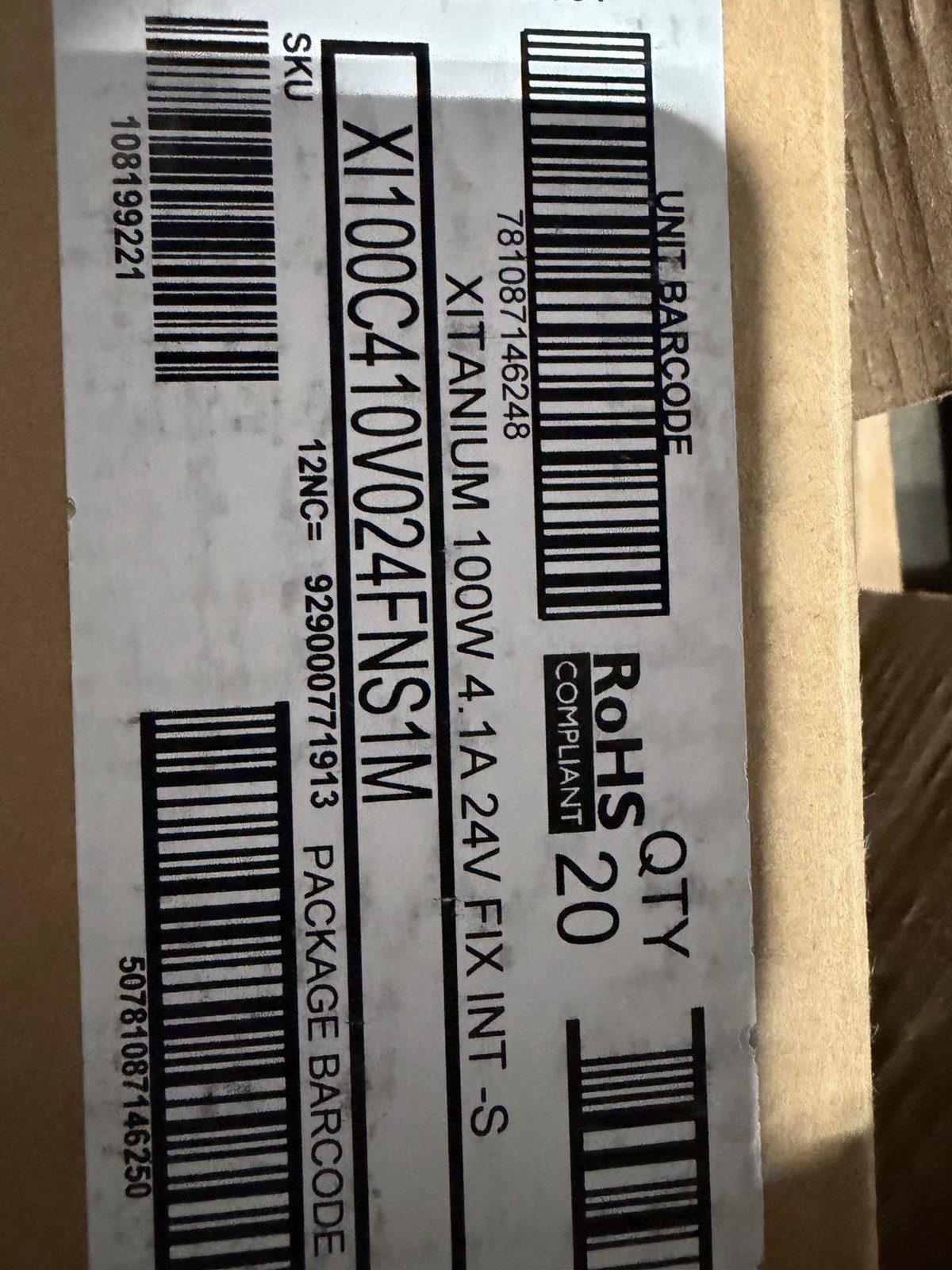 Case 20 XI100C410V024FNS1 Philips Advance LED Driver Xitanium