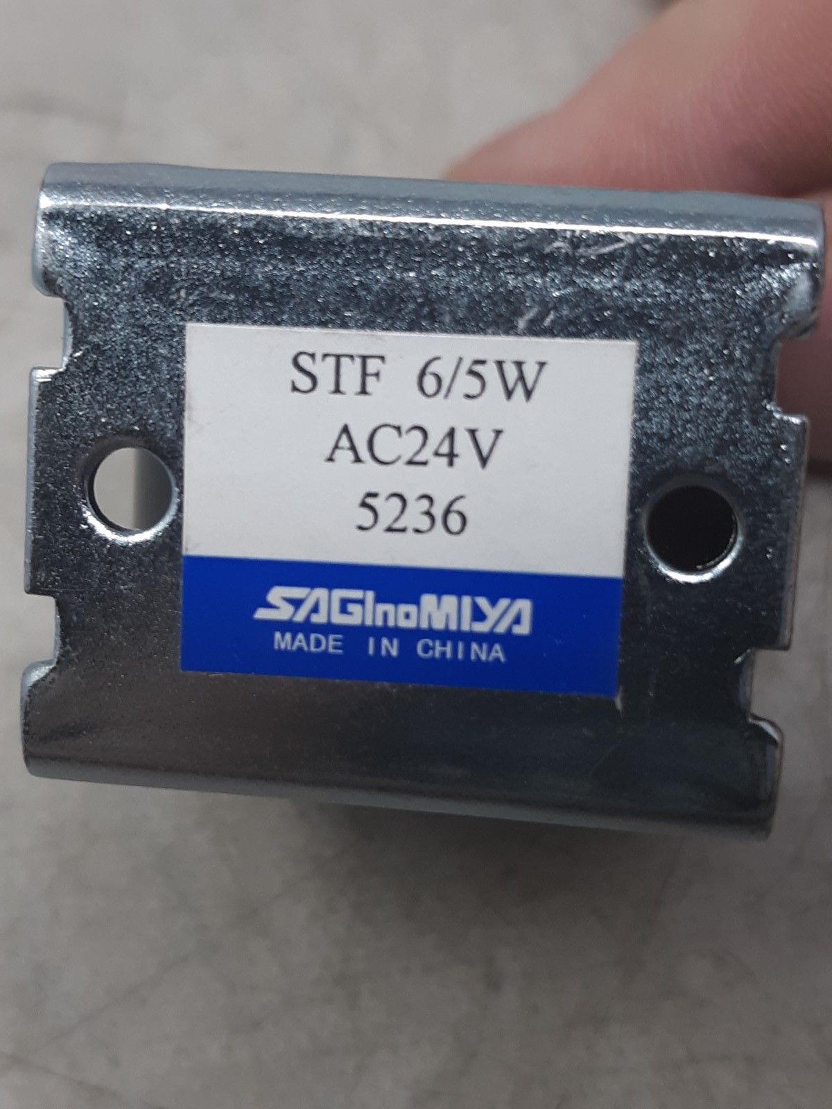 Saginomiya STF 6/5W Solenoid Coil AC 24V 5236 HVAC Replacement