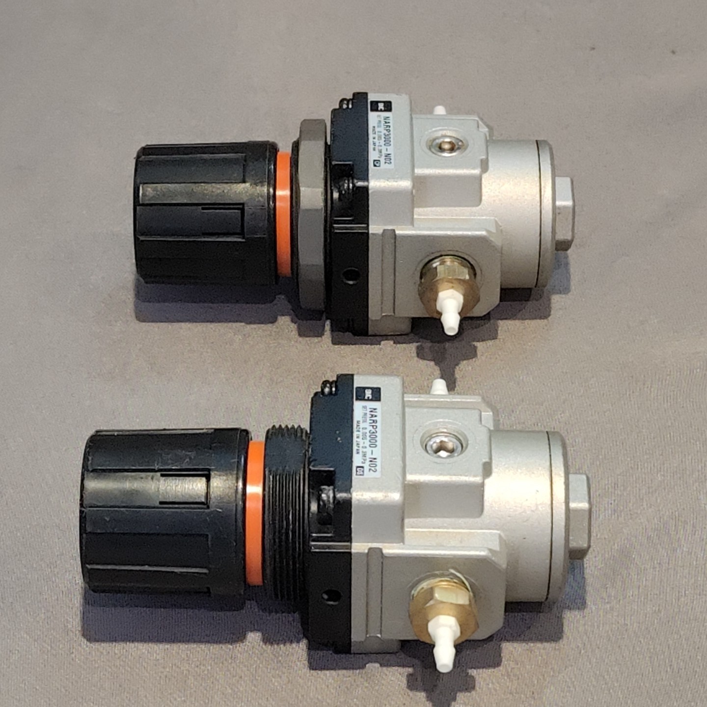2pc SMC NARP3000-N02 Precision Regulator, 0.005-0.3 MPa Set Pressure, 1/4″ NPT