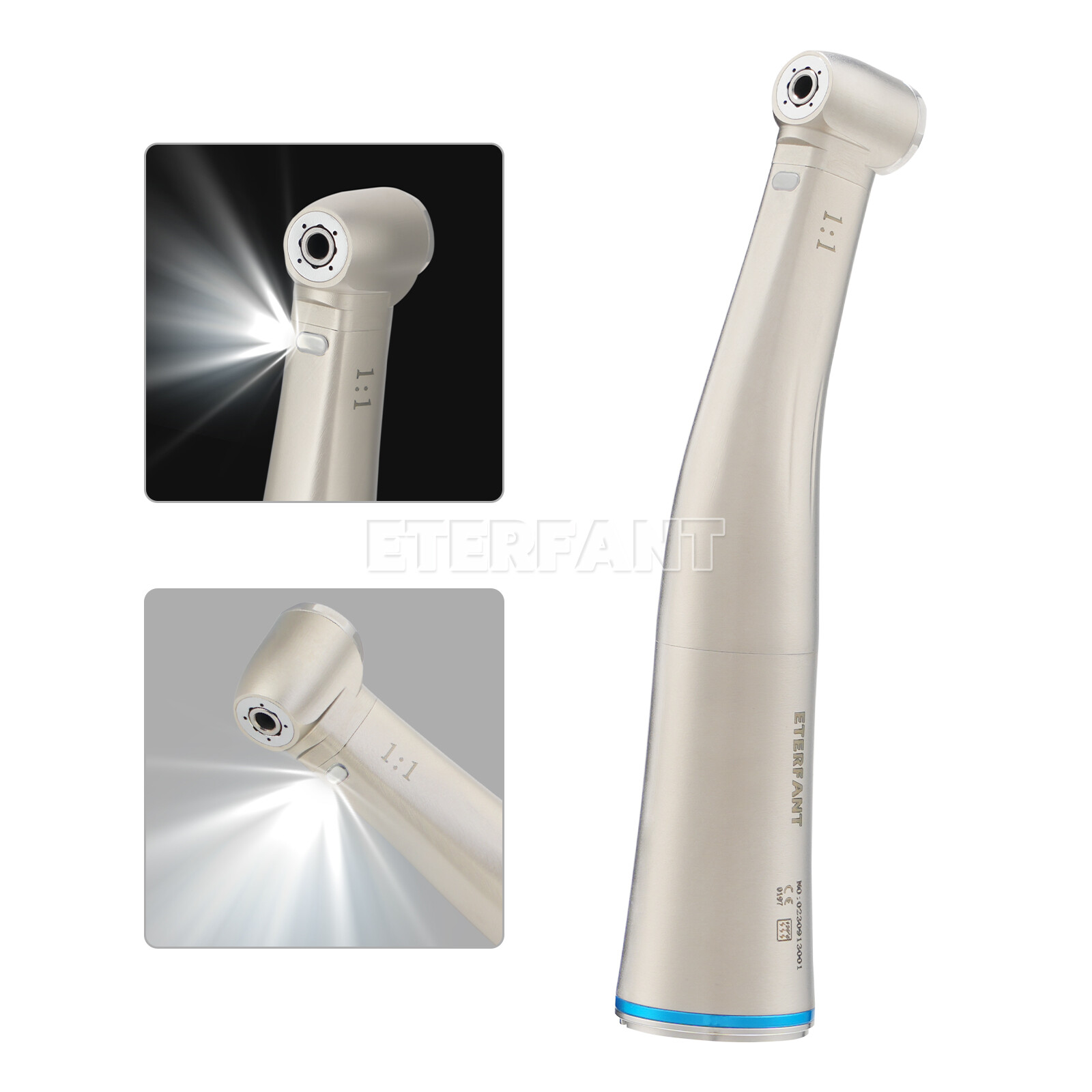 ETERFANT NSK STYLE Dental 1:1 Fiber Optic LED Low Speed Contra Angle Handpiece
