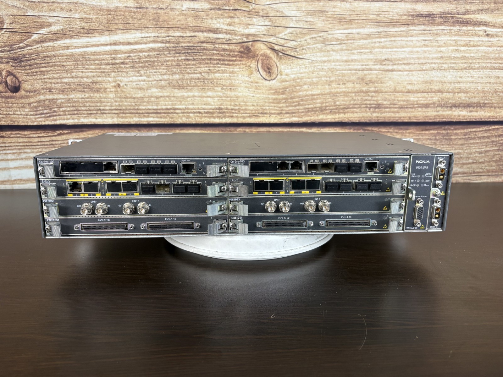 ALCATEL-LUCENT 9500 MPR (2) EASv2, (2) P32E1DS1, (2) P2E3DS3, (2) CorEvo-10G,(2)