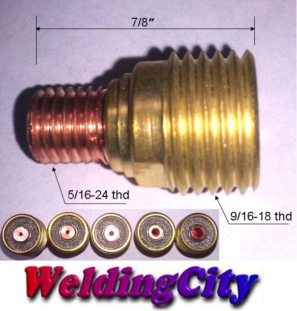 WeldingCity® 5-pk Gas Lens Collet Body 45V44 3/32″ for TIG Welding Torch 9/20/25