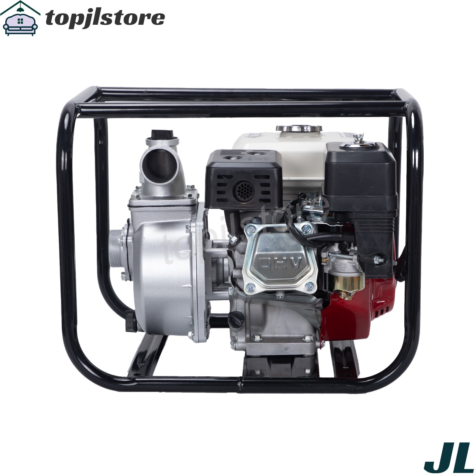 6.5 HP 4-Stroke Gas-Powered Water Transfer Pump 2″ 212CC 158GPM Semi-Trash Pump