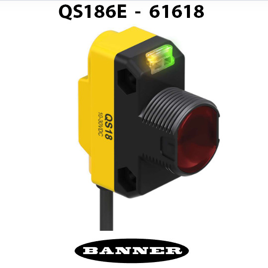 BANNER QS186E PHOTOELECTRIC SENSOR 61618 QS18 Series: Emitter *NEW*