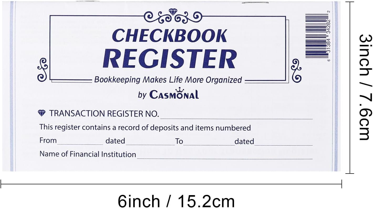 20 Pack Checkbook Register, Check Registers for Personal, Blank Ledger Transa…