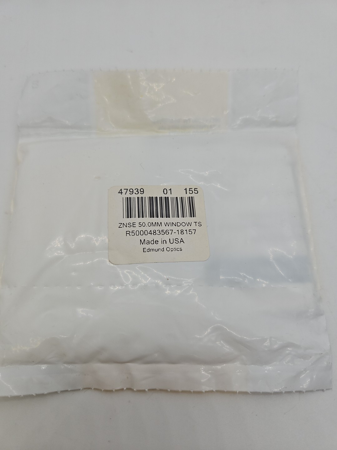 Edmund Optics ZNSE 50.0MM Window TS R5000483567-18157 NEW