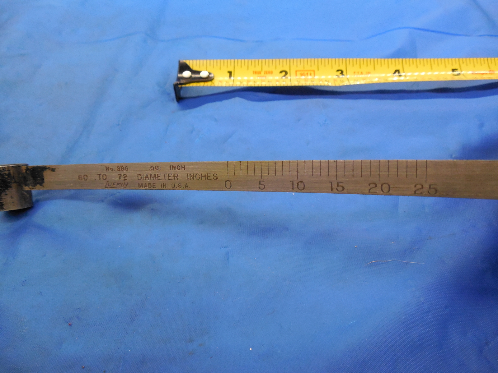 60″ TO 72″ LUFKIN USA PERIPHERY PI TAPE DIAMETER MEASURE 60-72 NO. 39G .001 INCH