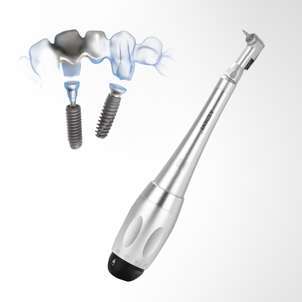 AZDENT Dental Universal Implant Kit Torque Wrench Contra Angle with 12 Drivers