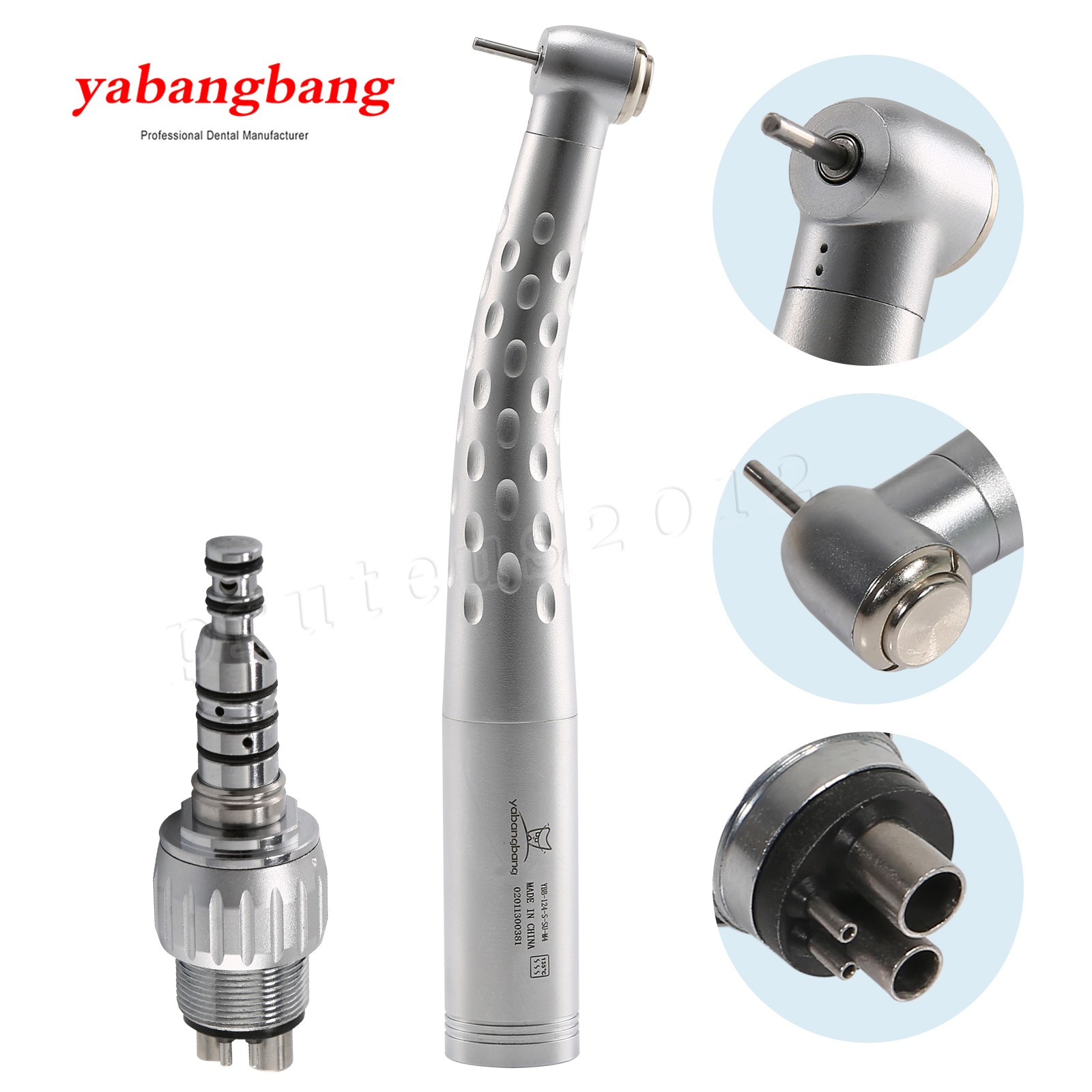 Yabangbang Dental High Speed / Fiber Optic LED Air Turbine Handpiece 2/4/6-Hole