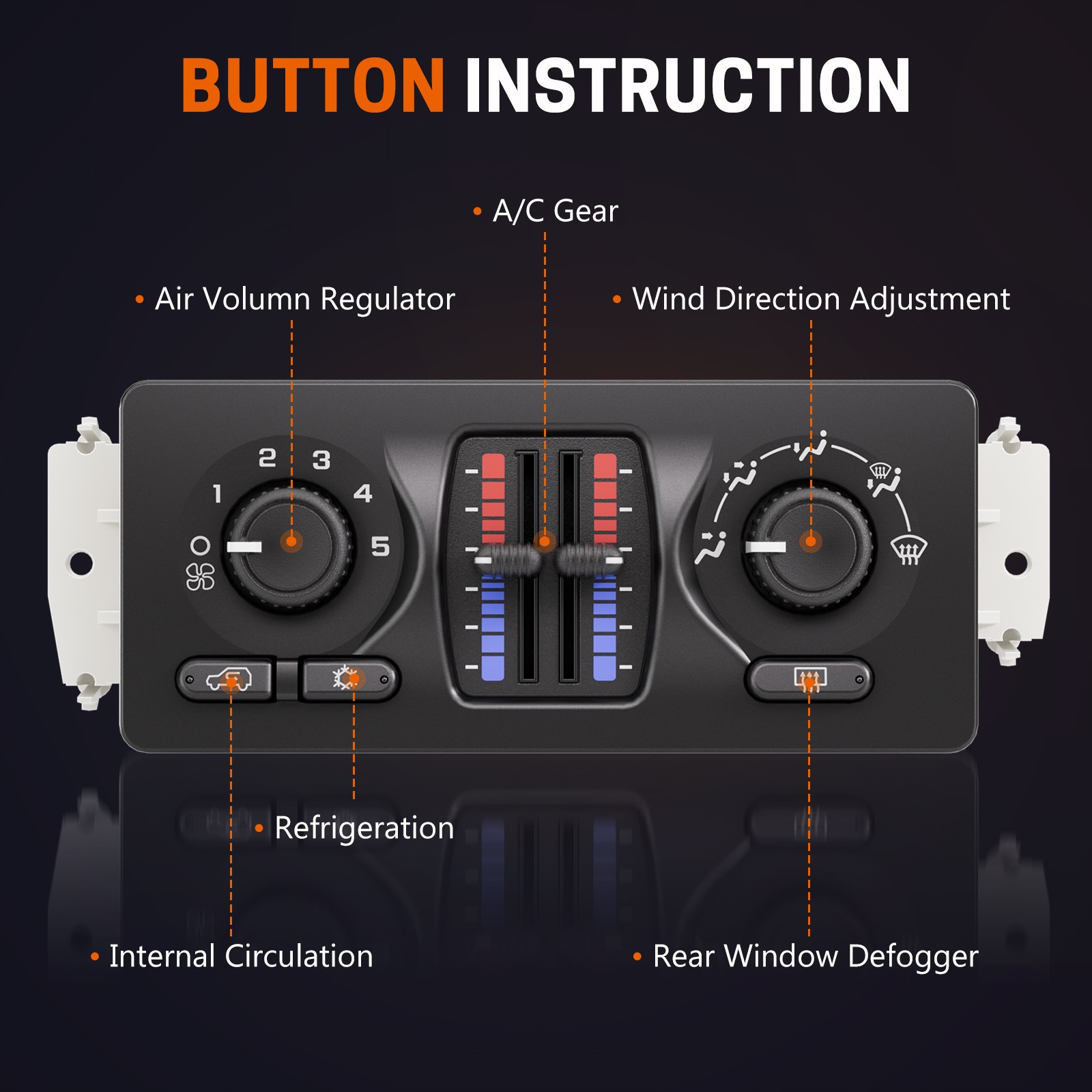 SINTLY AC Heater Climate Control Module For Chevrolet Silverado GMC 599-210XD