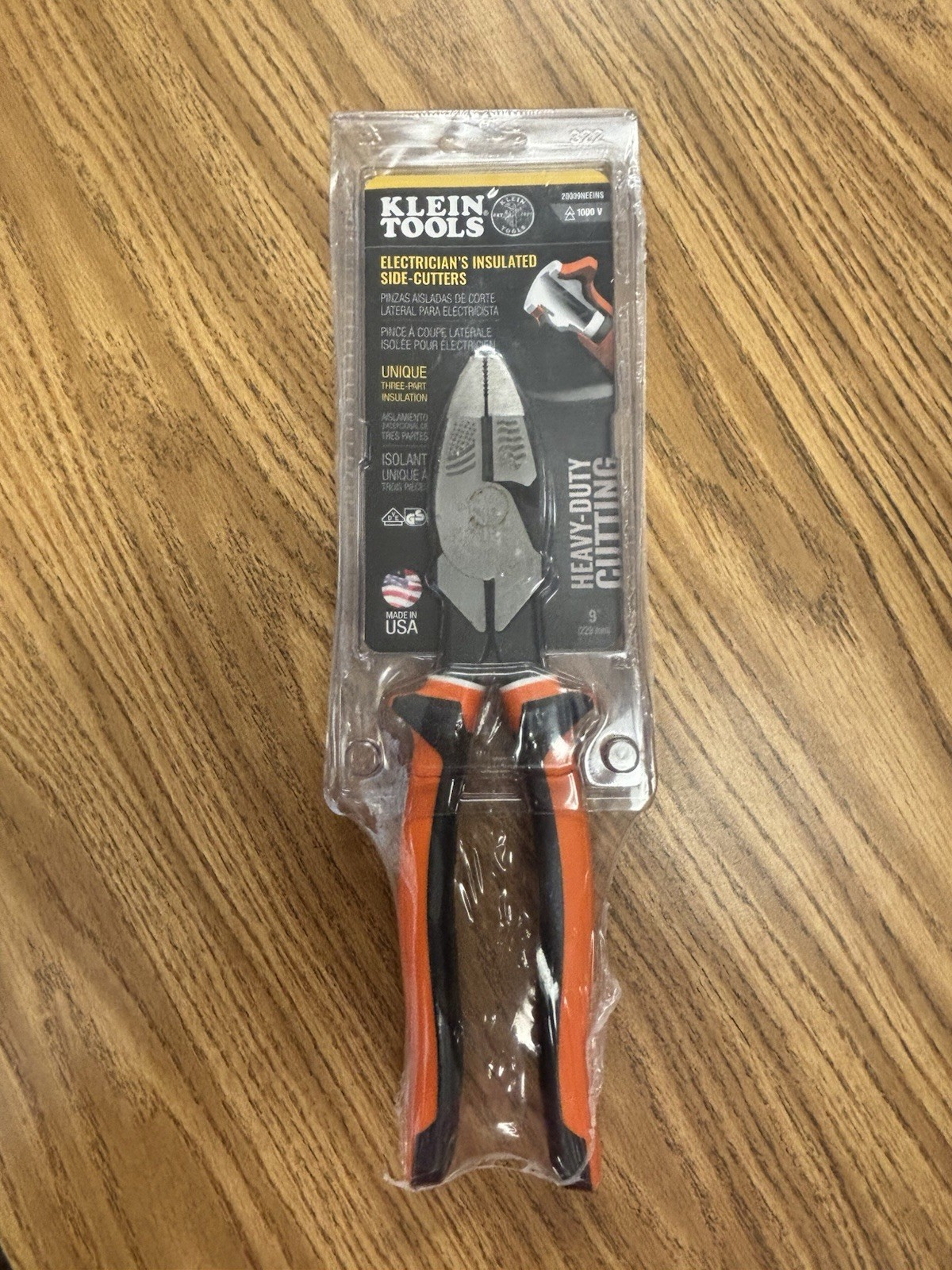 Klein Tools 20009NEEINS Electrician Insulated Side Cutters 9” 1000V New USA