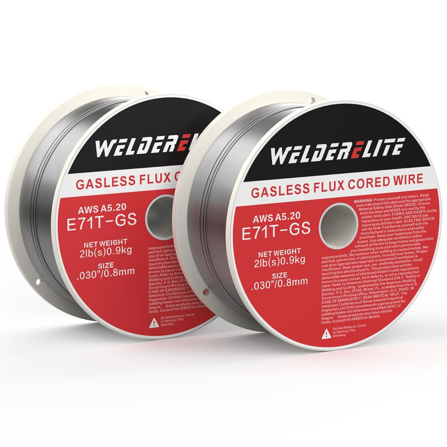 NEW Durable 0.030 in. Flux Core Welding Wire for Mild Steel – Two 2 lb. Spools