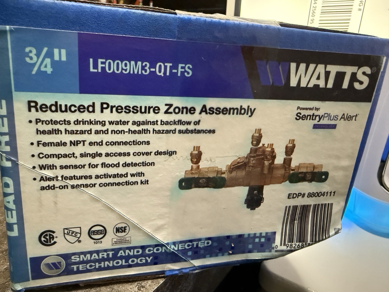 Watts 3/4 Lf009m3-Qt-Fs Reduced Pressure Zone Backflow Preventer