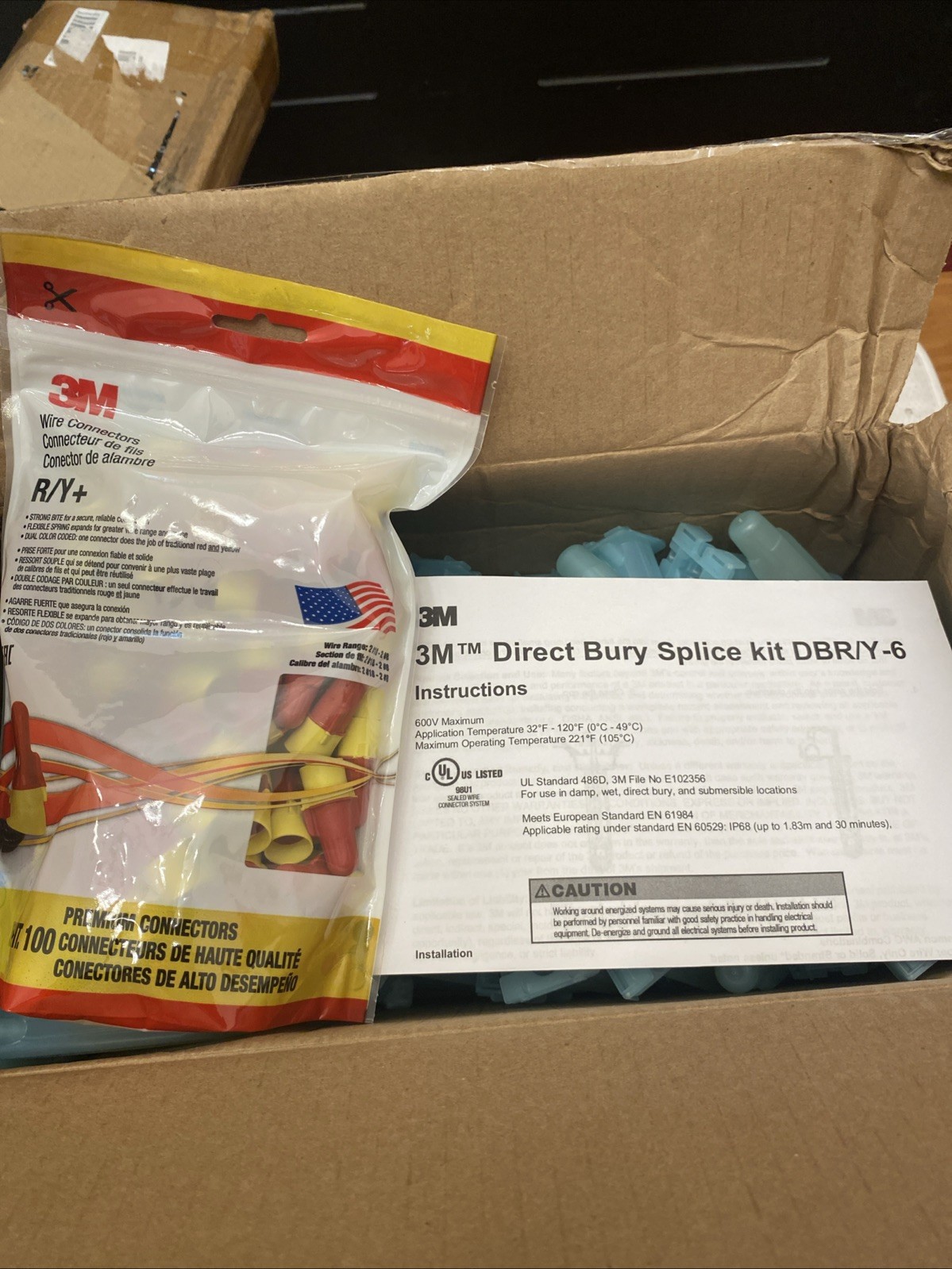 3M DBR/Y-6 Direct Bury Splice Kit Connectors Bulk 18-10 AWG (100 Pack)